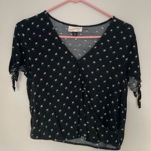 Universal Thread Wrap Front Crop Top